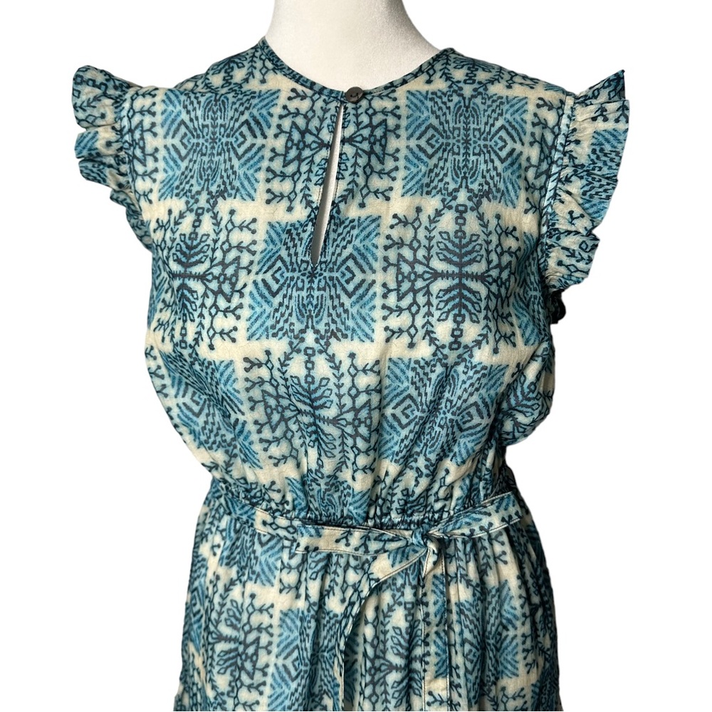 Finley Caroline Sleeveless Geo-Print Ruffle Mini Dress - Picture 3 of 9